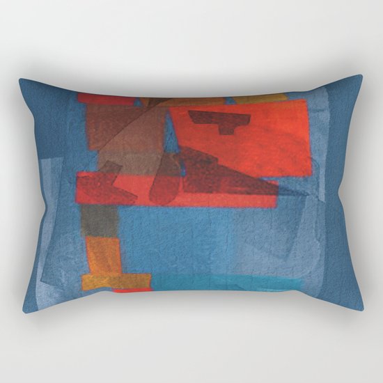 Un Hombre Codicioso y Sus Pensamientos Inútiles Rectangular Pillow