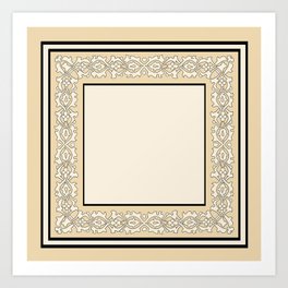 Oriental rug beige Art Print