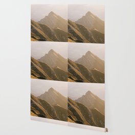 Green mountain peak in the warm morning light | Landscape Photography | Art Print Wallpaper