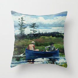 Winslow Homer - The Blue Boat, 1892 Throw Pillow
