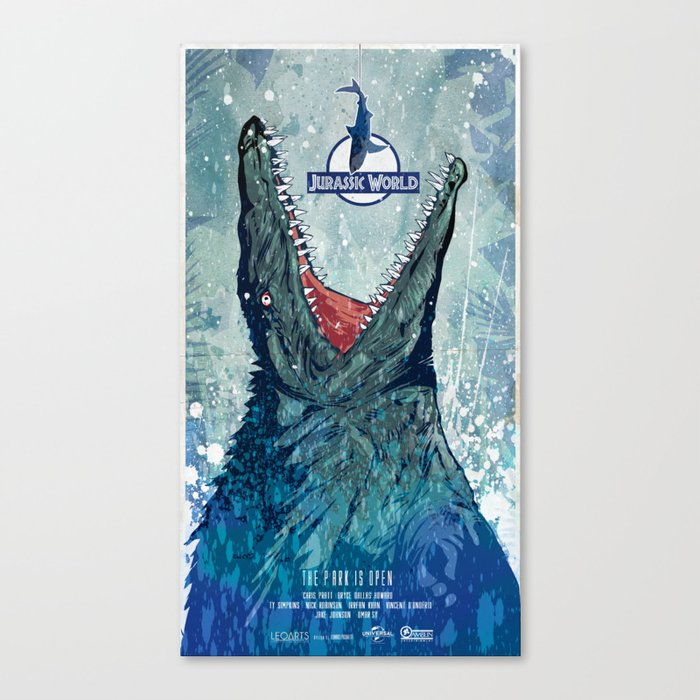 Jurassic World 2015 Poster Art Canvas Print By