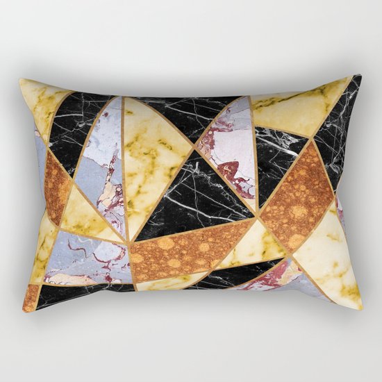 Abstract #458 Molten Metal & Marble Rectangular Pillow