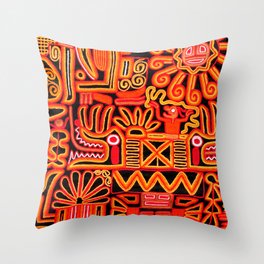 Beautiful blanket with a typical Peruvian design Throw Pillow