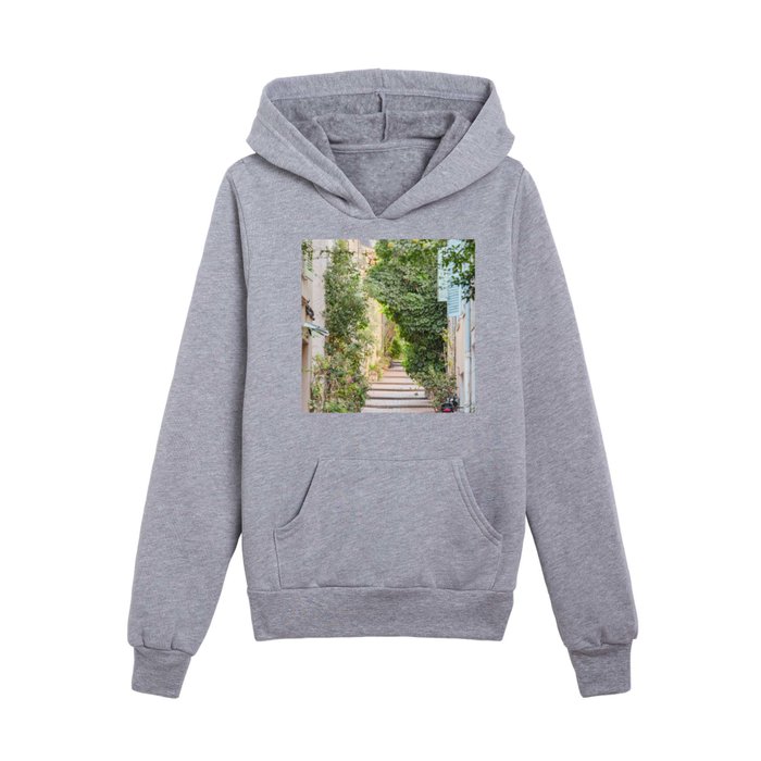 Cote d'Azur Photography, Antibes France Travel Poster, City Street Urban Print, South of France, French Riviera Print Kids Pullover Hoodie