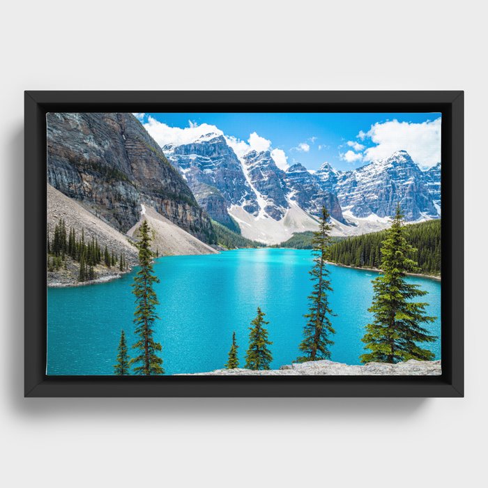 Moraine Lake Landscape Framed Canvas