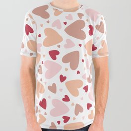 Romantic Hearts | Pattern  All Over Graphic Tee