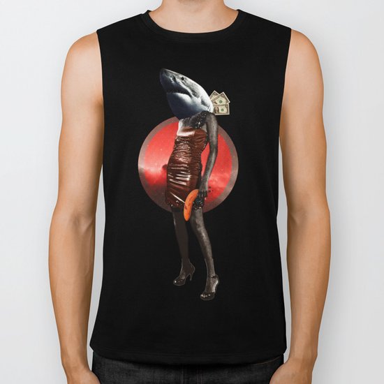 Hai Life mit Banane · Space Biker Tank