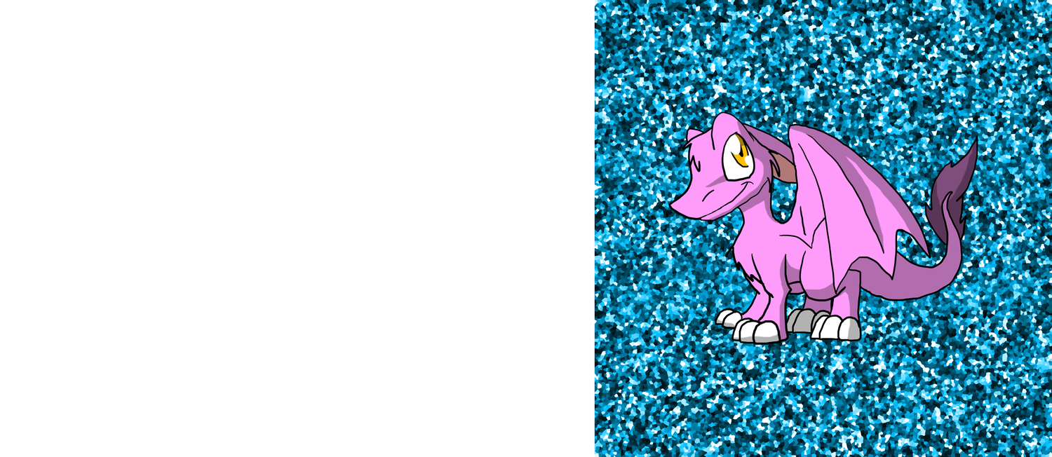 Bubblegum Sd Furry Dragon W Blue Glitter Background Coffee Mug By