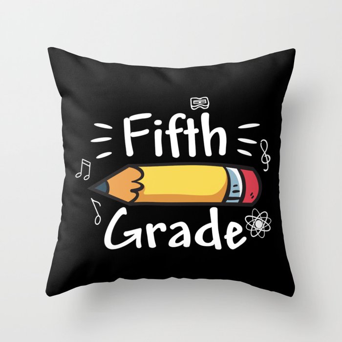 Fifth Grade Pencil Throw Pillow