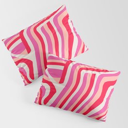 pink zebra stripes Pillow Sham