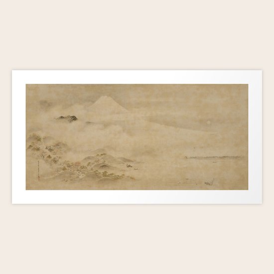 Japanese Edo Period Landscape Scroll Of Mount Fuji Kano Tanyu Art Print By Constantchaos Society6