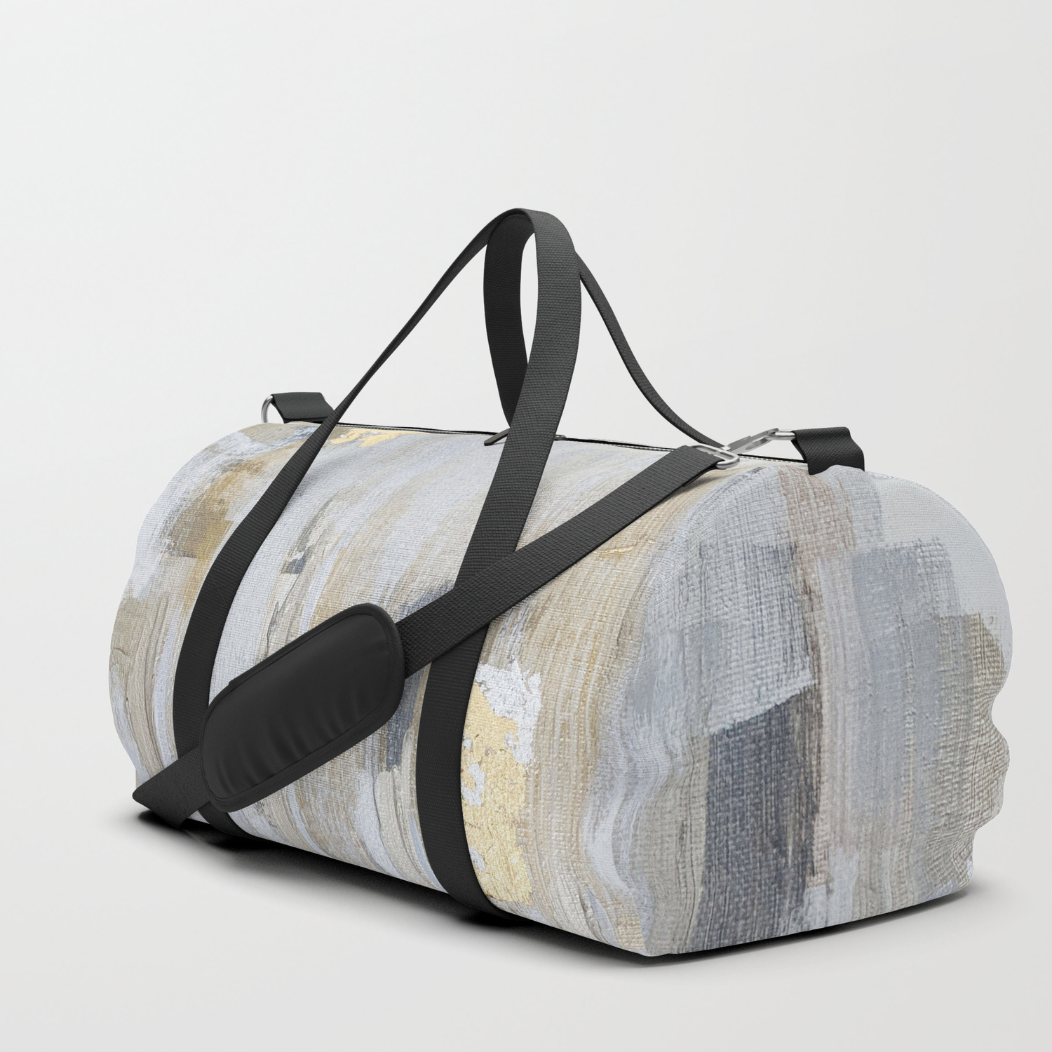 metallic duffle bag
