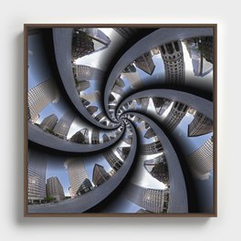 Spiral Downtown Providence Framed Canvas