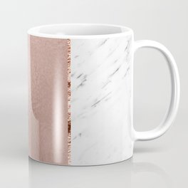 Rose metallic striping - marble and onyx Coffee Mug