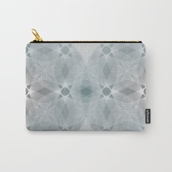 Colliding Circles in Teal and Grey Carry-All Pouch