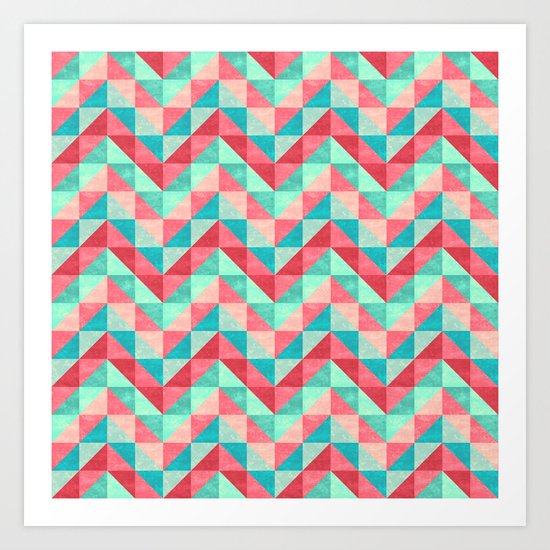 Chevron Facet 3 Art Print