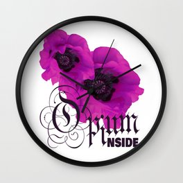Purple Poppy Wall Clock