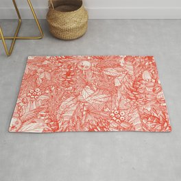 Forest Floor Rugs Society6 Forest Floor Fire Orange Ivory Rug