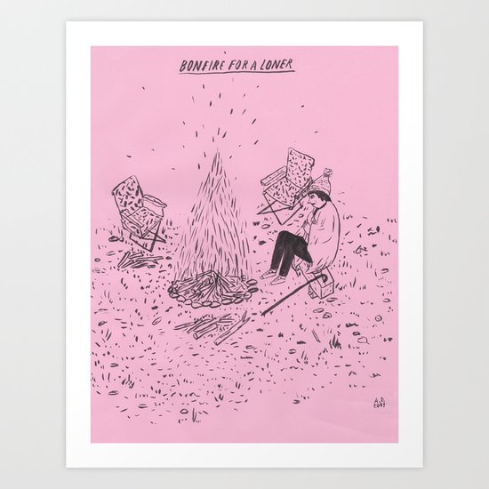Bonfire for a Loner Art Print