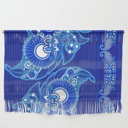 Paisley Ornament - Blue Palette Wall Hanging