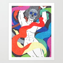 Rainbow Death Spirit Art Print