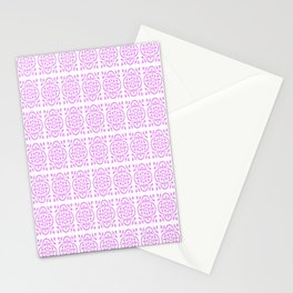 Art Deco Style Repeat Pattern Lilac Pink Stationery Card