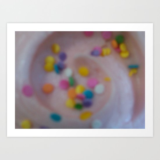 Pink Cupcake Art Print