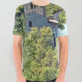 Medieval Gothic Abbey of San Cassiano Woods, Narni, Italy All Over Graphic Tee