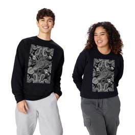 The Kraken (Black & White, Square) Crewneck Sweatshirt