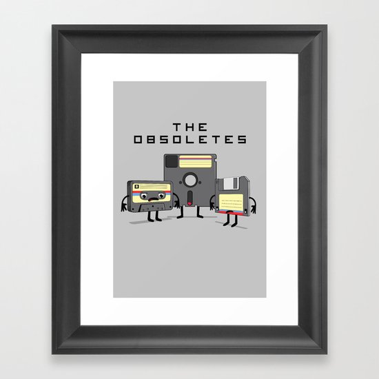The Obsoletes (Retro Floppy Disk Cassette Tape) Framed Art Print