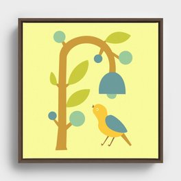 Modern Pop Art Yellowbird Framed Canvas
