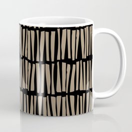Black and Brown Dash Stripe Line Pattern Pairs DE 2022 Trending Color Tuscan Mosaic DE6208 Mug
