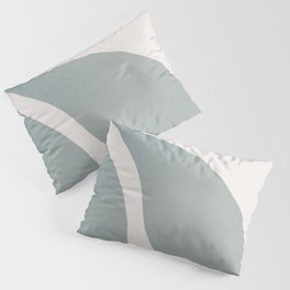 Minimal leaf - line-art 2.1 Pastel green on stone Pillow Sham