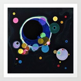 Planets & Moons (Several Circles) by Wassily Kandinsky Art Print