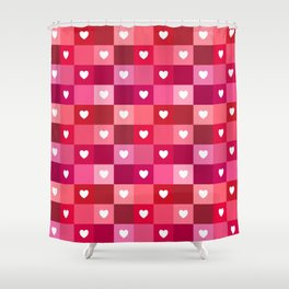 colors of hearts for Valentine's day (red and pink) Shower Curtain