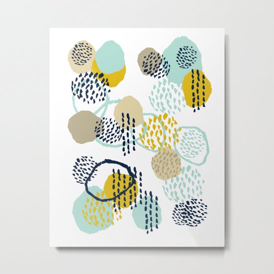 Jamm - abstract art painting brushstrokes modern minimal paint trendy colors hipster gender neutral Metal Print
