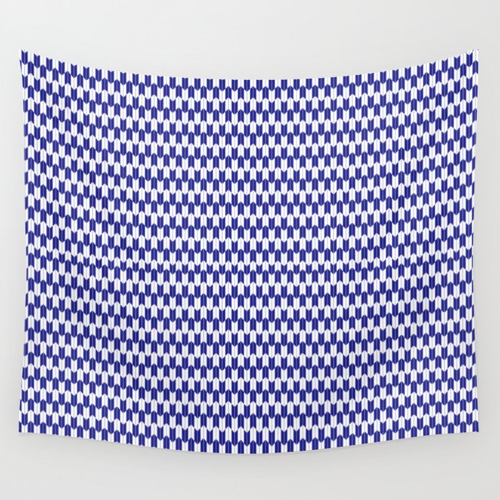 Retro Outdoor Party Blue Wall Tapestry