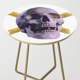 Pink & Gold Skull Side Table