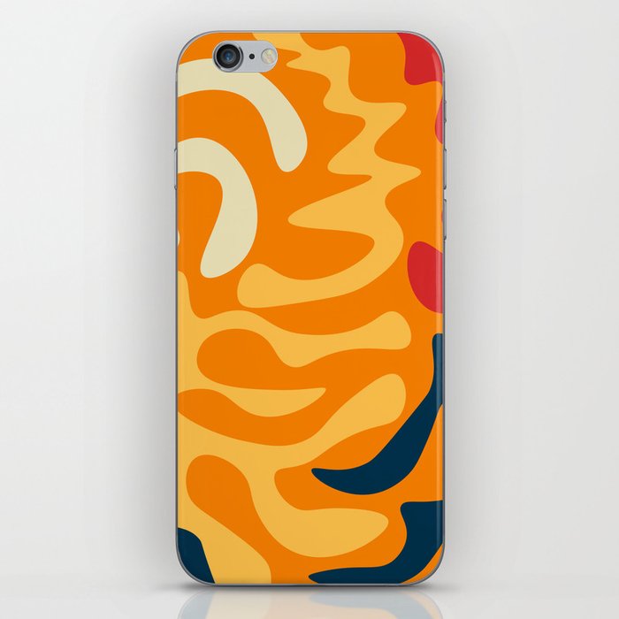 Abstract Mid century Modern Shapes pattern - Retro Color iPhone Skin