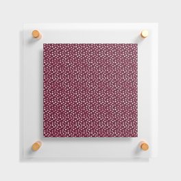 Pink Burgundy Spots Pattern Floating Acrylic Print