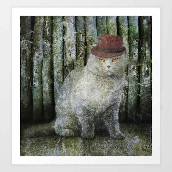 Detective Cat Art Print