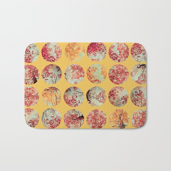 Sunflower Inkblot Bath Mat