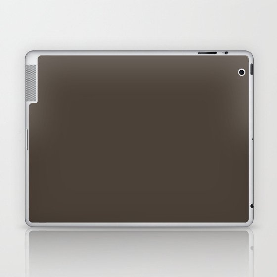 Dark Gray Brown Solid Color Pantone Wren 19-0614 TCX Shades of Black Hues Laptop & iPad Skin