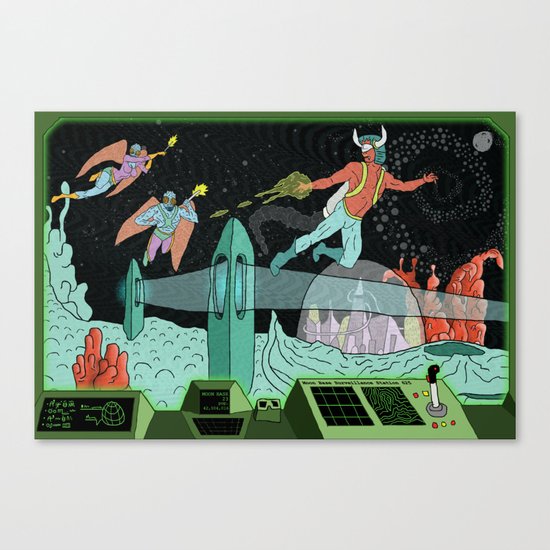 Surveillance of Moon Base 23 Canvas Print