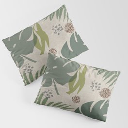 Exotic botanical with animal print  Pillow Sham