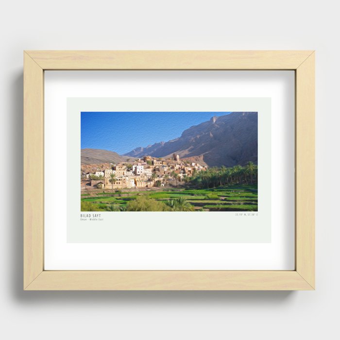 Bilad Sayt village in Oman Recessed Framed Print