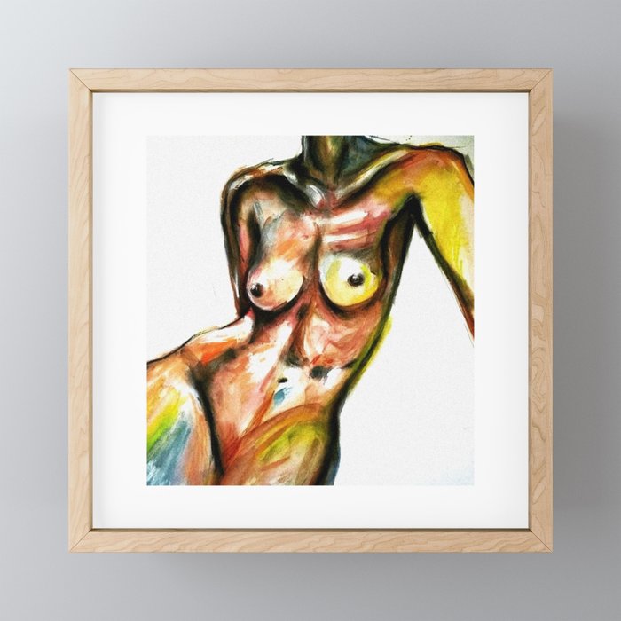 PASTEL NUDE III Framed Mini Art Print