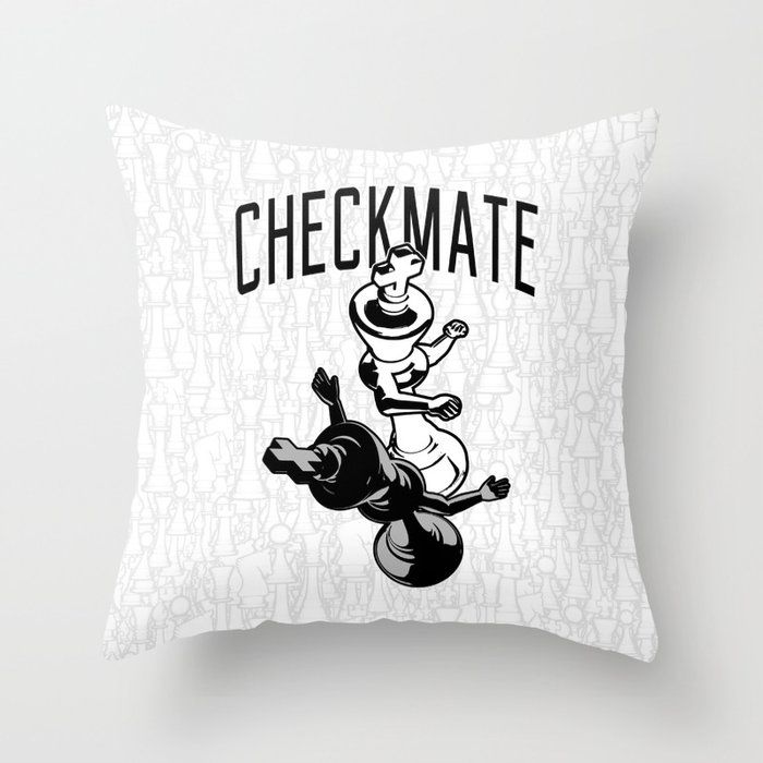 Checkmate Punch Funny Boxing Chess Throw Pillow