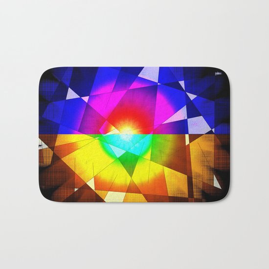 lined color flash Bath Mat