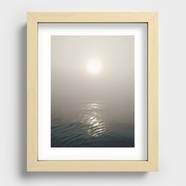 Morning Sunrise on Foggy Bay Recessed Framed Print